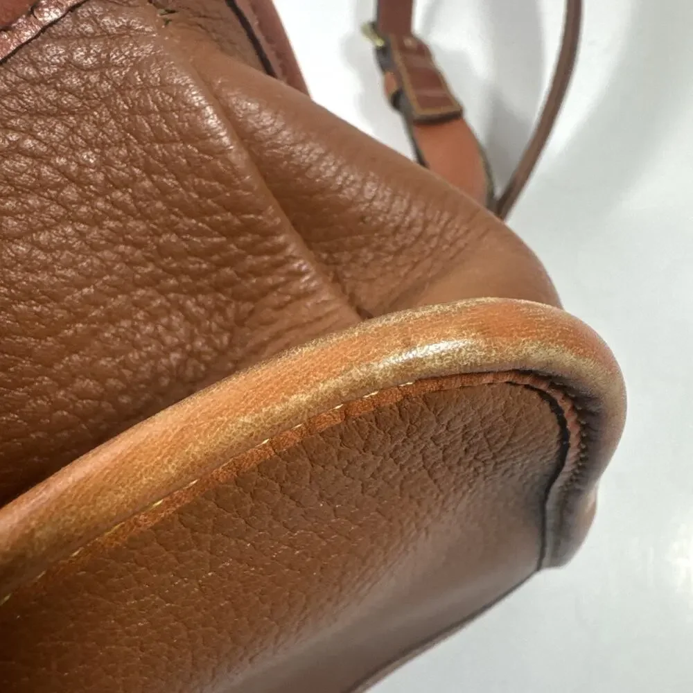 Dooney & Bourke Leather Messenger Surrey Cross Body Bag Brown